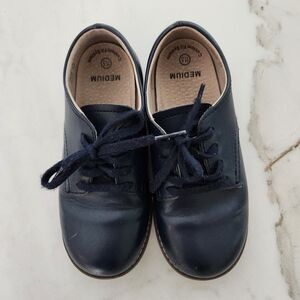 Navy Kids Lace-Up School Shoes
